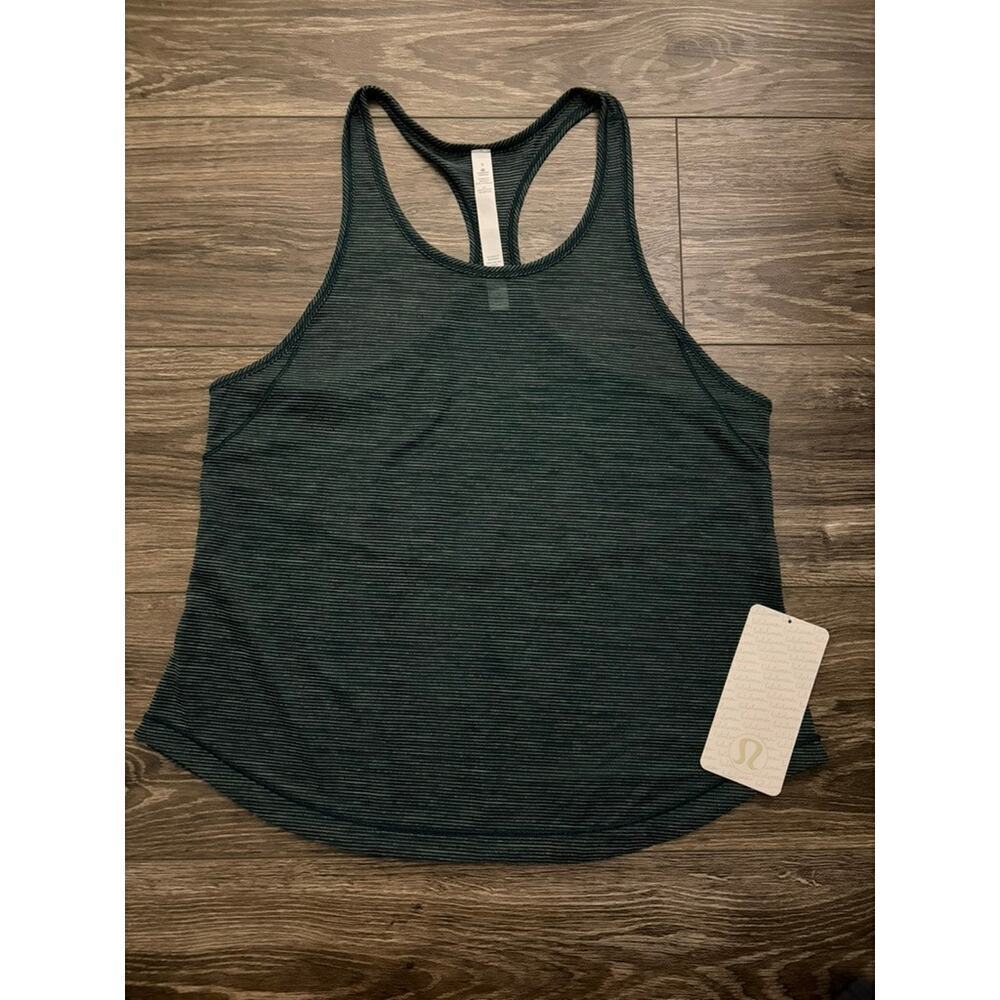 Lululemon Long Distance Tank *Mesh Heathered Submarine size 8